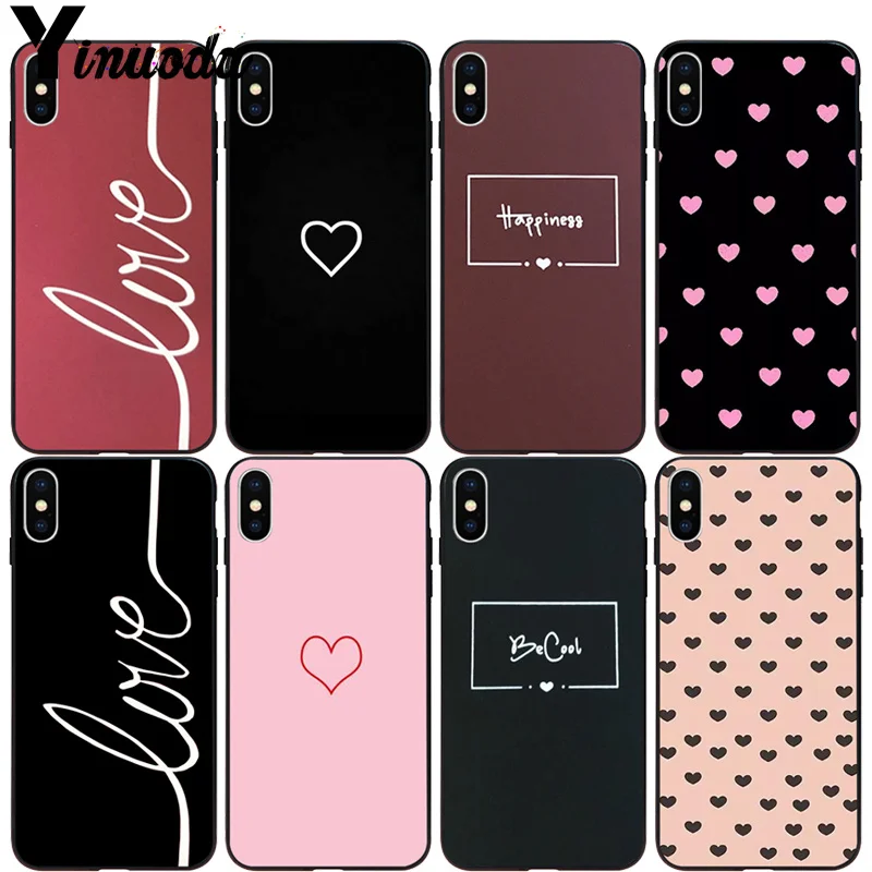 Yinuoda For iphone X 6 7 8 5 5s se For iphone 6s 6 s XS Max XR 8 7 Plus Case Cover Hard Heart Love Black Red Pink Phone Case
Yinuoda For iphone X 6 7 8 5 5s se For iphone 6s 6 s XS Max XR 8 7 Plus Case Cover Hard Heart Love Black Red Pink Phone Case
