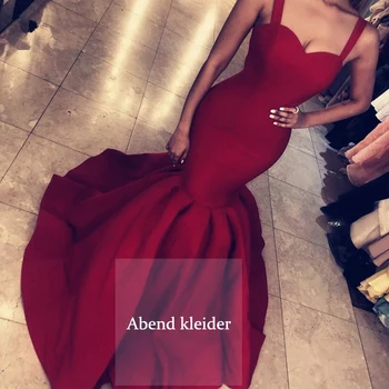 Long Mermaid Satin Burgundy Evening Dresses 2020 with Straps Party Prom Gowns
Long Mermaid Satin Burgundy Evening Dresses 2020 with Straps Party Prom Gowns