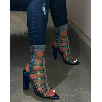 Sexy High Heel Women Shoes Fashion Rhinestones Summer 2020 High Quality Handmade Comfortable Women Sandals Plus Size 34-43
Sexy High Heel Women Shoes Fashion Rhinestones Summer 2020 High Quality Handmade Comfortable Women Sandals Plus Size 34-43