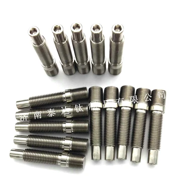 High performance silver color double thread Gr.5 titanium lug studs M14*1.5-M12*1.5*78mm
High performance silver color double thread Gr.5 titanium lug studs M14*1.5-M12*1.5*78mm