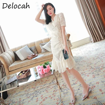 Delocah Summer Women Fashion Designer Mermaid Dress Short Sleeve Button Wrap Bodycon Fit Female Party Midi Dresses vestidos 2020
Delocah Summer Women Fashion Designer Mermaid Dress Short Sleeve Button Wrap Bodycon Fit Female Party Midi Dresses vestidos 2020