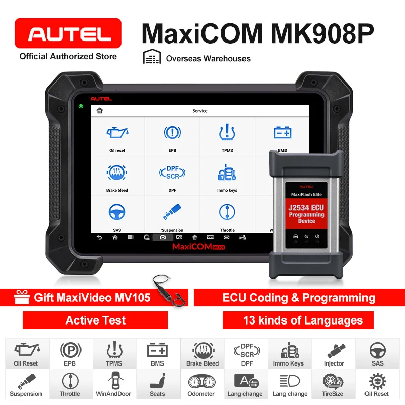 Autel MaxiCOM MK908P Car Diagnostic Tool Automotivr Diagnostics Scanner Auto Scan ECU Coding Programming Update MaxiSys MS908P
Autel MaxiCOM MK908P Car Diagnostic Tool Automotivr Diagnostics Scanner Auto Scan ECU Coding Programming Update MaxiSys MS908P