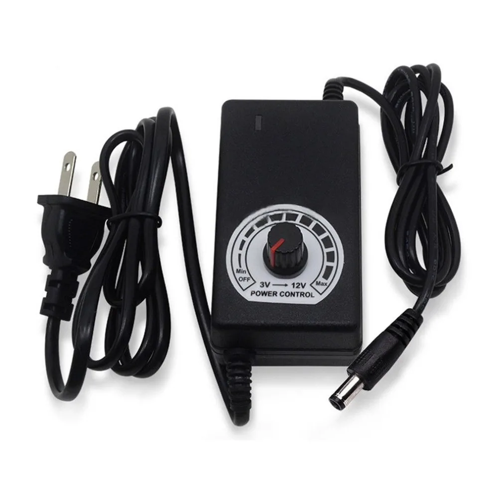 24W 2A 3-12V AC/DC Adjustable Power Adapter US Plug Supply Adapter Motor Speed Control Parts for Monitor LED Light
24W 2A 3-12V AC/DC Adjustable Power Adapter US Plug Supply Adapter Motor Speed Control Parts for Monitor LED Light