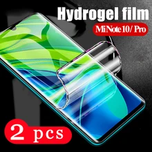 2 uds cubierta para xiaomi mi note 10 pro hidrogel película mi 9 10 se lite 9t cc9 cc9e protector de pantalla del teléfono película protectora no de vidrio(China)