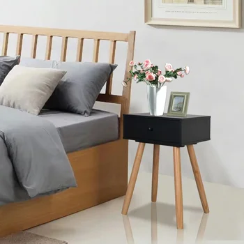 vidaXL Bedside Tables 2 pcs Solid Pinewood 40x30x61 cm Black
vidaXL Bedside Tables 2 pcs Solid Pinewood 40x30x61 cm Black