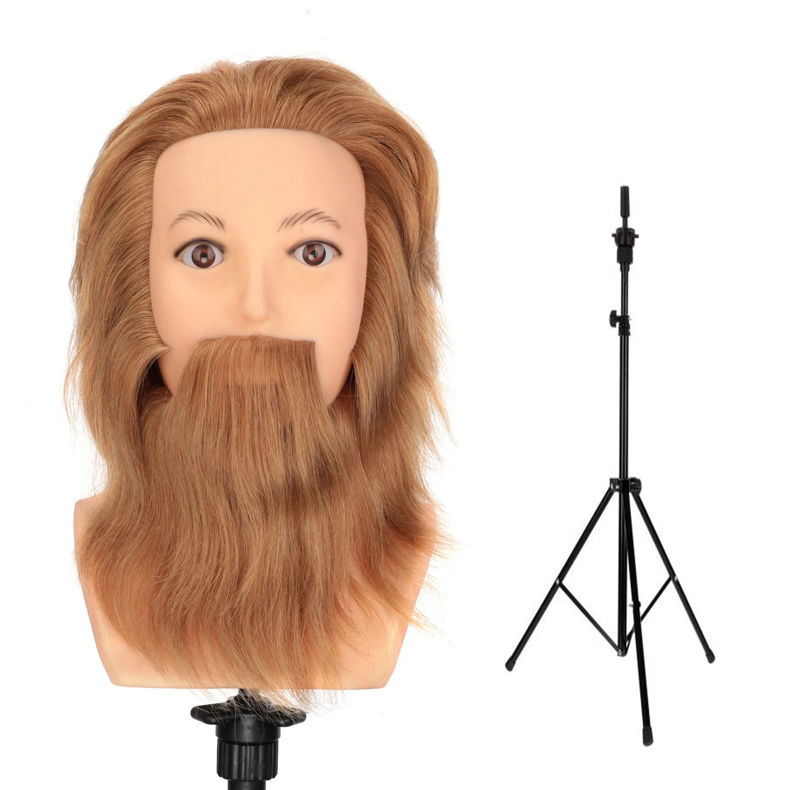 7-8'' 100% Real Hair Male Training Mannequin Head With Beard For Cutting Salon Hairdressing Barber Practice Doll Head + Stand
7-8'' 100% Real Hair Male Training Mannequin Head With Beard For Cutting Salon Hairdressing Barber Practice Doll Head + Stand