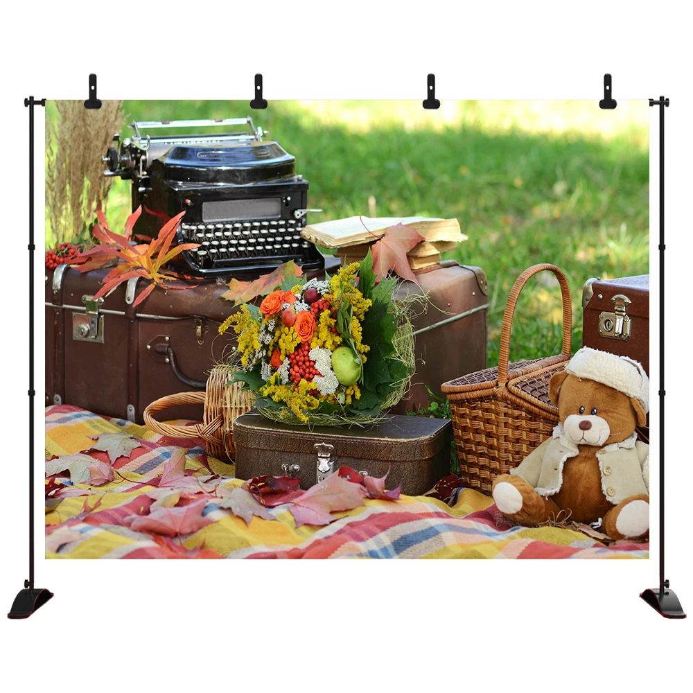 Birthday Photography Background Outskirts Maple leaf Retro typewriter suitcase Baby Photo Backdrops For Photo Shoot Props
Birthday Photography Background Outskirts Maple leaf Retro typewriter suitcase Baby Photo Backdrops For Photo Shoot Props