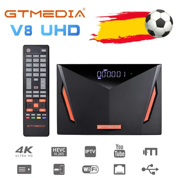 

Gtmedia V8 UHD DVB S2 satellite receiver Built in wifi H.265 DDVB-S/S2/S2X+T/T2/Cable/ATSC-C/ISDBT better VS V8X V8 NOVA pro2 V7