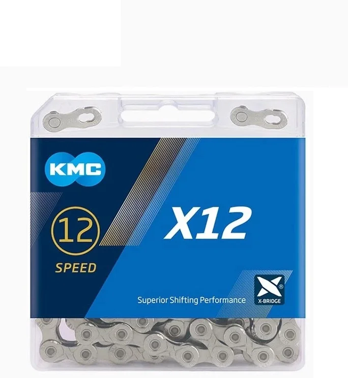 Цепь для горного велосипеда KMC X12 серебристая-12-скоростная цепь 126L 12 s Золотая с