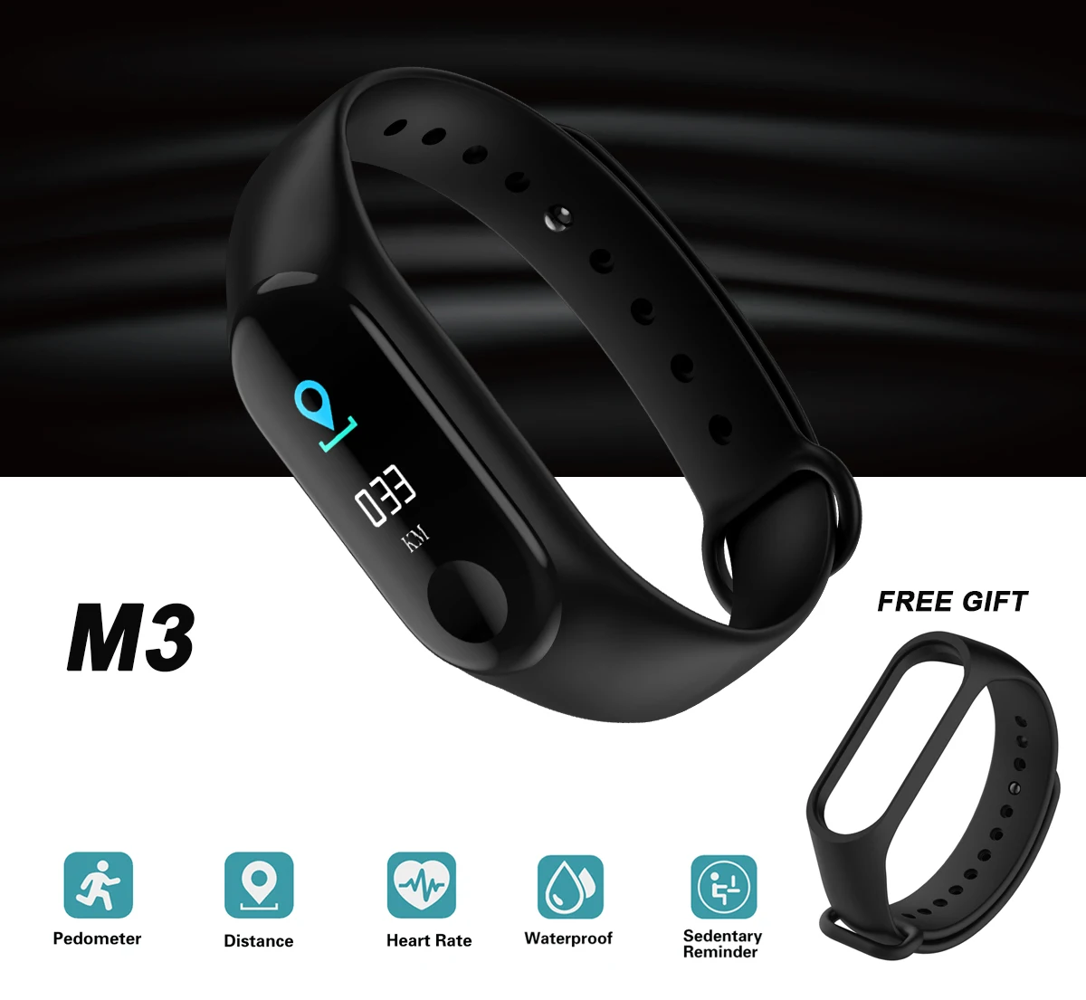 M3 Color Screen Smart Bracelet Android Ios Pedometer Fitness Tracker Heart Rate Information Waterproof Smart Watch Not MI band 3
M3 Color Screen Smart Bracelet Android Ios Pedometer Fitness Tracker Heart Rate Information Waterproof Smart Watch Not MI band 3