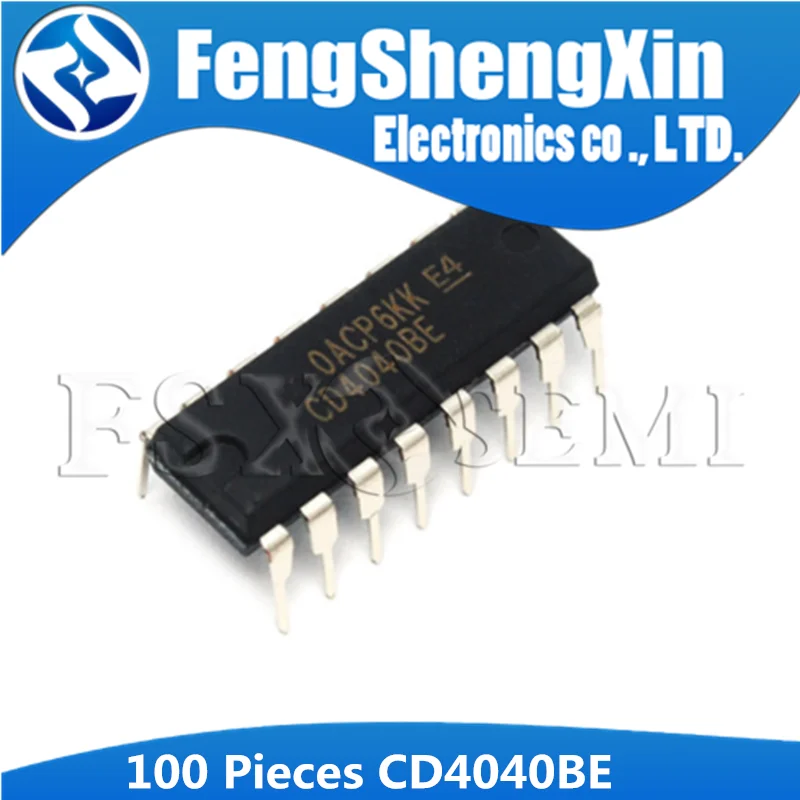 100pcs/lot CD4040BE DIP-16 CD4040 CMOS Ripple-Carry Binary Counter / Dividers
100pcs/lot CD4040BE DIP-16 CD4040 CMOS Ripple-Carry Binary Counter / Dividers