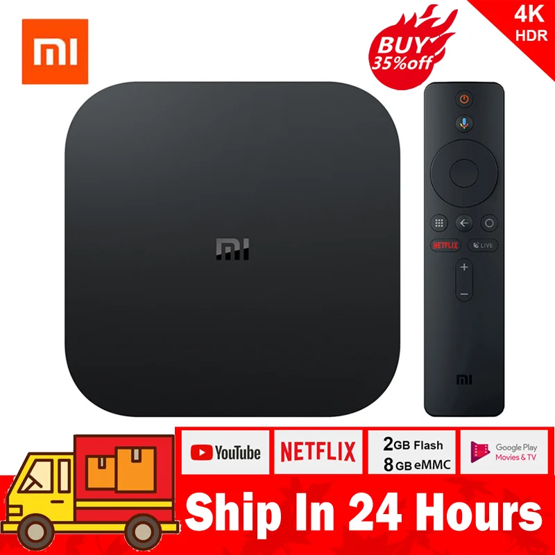 Global Original Xiaomi Mi Box S 4K HDR Android TV 8.1 Mi Boxs 2G 8G WIFI Google Cast Netflix Set Top Mi Box 4 Media Player
Global Original Xiaomi Mi Box S 4K HDR Android TV 8.1 Mi Boxs 2G 8G WIFI Google Cast Netflix Set Top Mi Box 4 Media Player