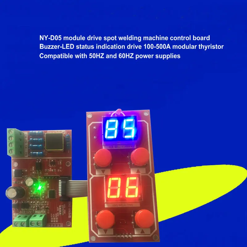 NY-D05 Spot Welder Machine Controller Can Drive Thyristor Modules Below 500A and Can Be Changed to Pneumatic
NY-D05 Spot Welder Machine Controller Can Drive Thyristor Modules Below 500A and Can Be Changed to Pneumatic