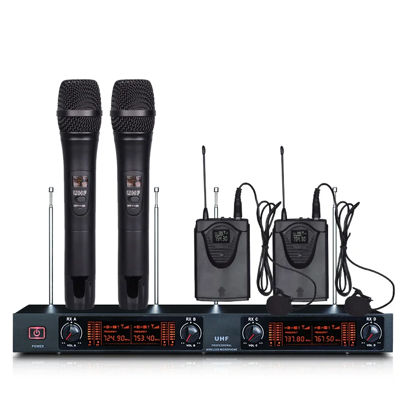 Wireless microphone system handheld microphone lavalier microphone for large and small performance microphones wireless
Wireless microphone system handheld microphone lavalier microphone for large and small performance microphones wireless
