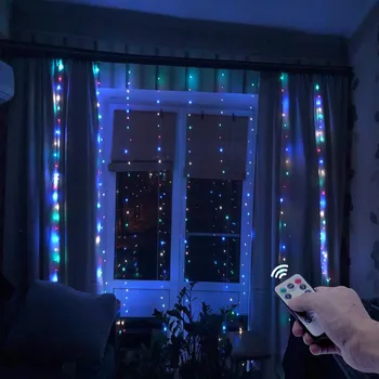 home decoration LED Fairy lights garland curtain lamp remote control usb string lights bedroom windows New Year Christmas decor
home decoration LED Fairy lights garland curtain lamp remote control usb string lights bedroom windows New Year Christmas decor