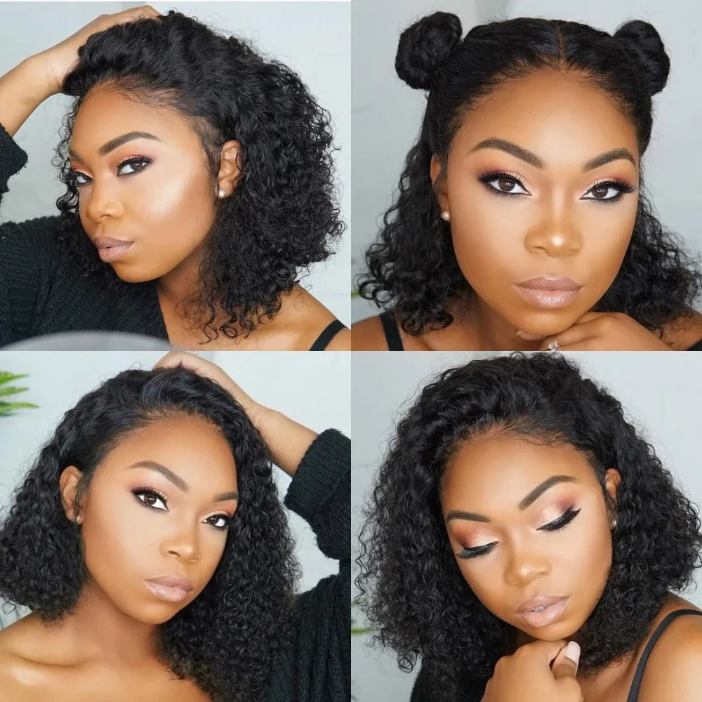 curly short lace front wigs