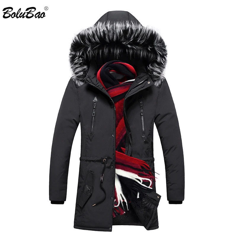 Фото BOLUBAO тренд Мужская теплая парка зимняя модная новая ветрозащитная мужская куртка
