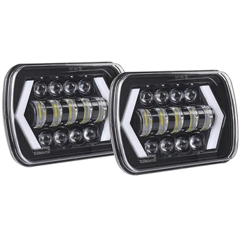 2Pcs 7X6 Inch Halo Led Headlights, 5X7 Inch Square Led Headlamp With-Arrow Angel Eyes Drl Turn Signal Light Replaces H6054 H5054
2Pcs 7X6 Inch Halo Led Headlights, 5X7 Inch Square Led Headlamp With-Arrow Angel Eyes Drl Turn Signal Light Replaces H6054 H5054