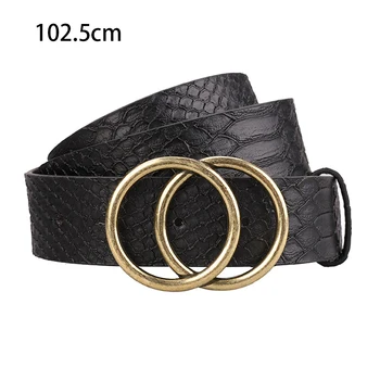 Faux Easy To Carry Daily Space Saving Coarse Gift Women Leather Belt Lightweight Double O-Ring Buckle Snakeskin Pattern Casual
Faux Easy To Carry Daily Space Saving Coarse Gift Women Leather Belt Lightweight Double O-Ring Buckle Snakeskin Pattern Casual
