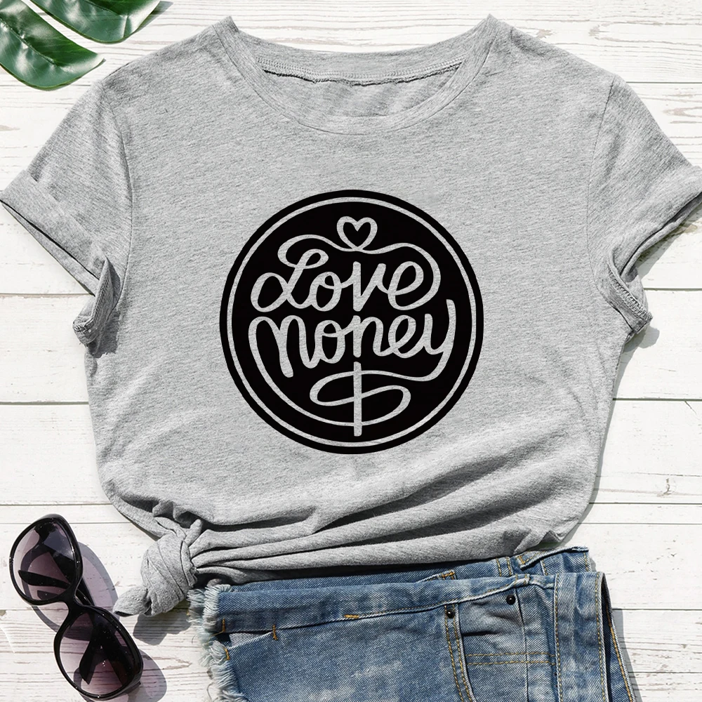 Special Coin Design Vogue Graphic Minimalism New T Shirt Women Beautiful T-shirt I LOVE MONEY Letter Print Hot Tshirt
Special Coin Design Vogue Graphic Minimalism New T Shirt Women Beautiful T-shirt I LOVE MONEY Letter Print Hot Tshirt