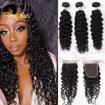 Swag Malaysian Curly Human Hair Bundles With Closure 4*4 Closure Free/Middle/Three Part 100% Remy Hair Extension For Black Woman
Swag Malaysian Curly Human Hair Bundles With Closure 4*4 Closure Free/Middle/Three Part 100% Remy Hair Extension For Black Woman