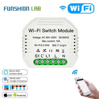 MiNi Wifi Smart Light Switch Diy Breaker Module Smart Life/Tuya APP Remote Control,Works with Alexa Echo Google Home 1 2 Way
MiNi Wifi Smart Light Switch Diy Breaker Module Smart Life/Tuya APP Remote Control,Works with Alexa Echo Google Home 1 2 Way
