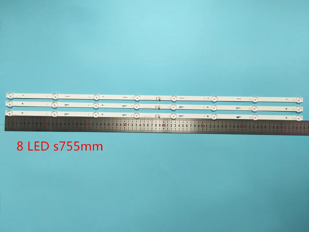 3 детали/лот для 43L1600C 2600C 43L26CMC L43E9600 JL.D43081330-140FS-M E469119 8 ламп, 755 миллиметров 
3 детали/лот для 43L1600C 2600C 43L26CMC L43E9600 JL.D43081330-140FS-M E469119 8 ламп, 755 миллиметров