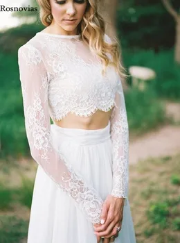 Beach Boho Chiffon Wedding Dresses 2020 With Long Sleeves Lace Top Appliques Two Pieces Plus Size Bridal Gowns Robe De Mariee
Beach Boho Chiffon Wedding Dresses 2020 With Long Sleeves Lace Top Appliques Two Pieces Plus Size Bridal Gowns Robe De Mariee