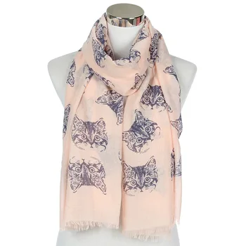 2019 Fashion Cute Women Black Grey Cat Scarf For Ladies Female Animal Print Long Spring Viscose Neck Scarves Shawl
2019 Fashion Cute Women Black Grey Cat Scarf For Ladies Female Animal Print Long Spring Viscose Neck Scarves Shawl