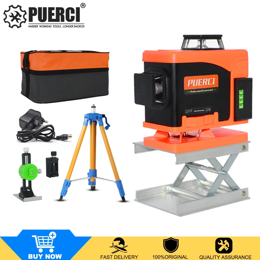 16 lines 4D laser level 360 Vertical And Horizontal Self-leveling Cross Line Green 16 line Laser level with Remote Control
16 lines 4D laser level 360 Vertical And Horizontal Self-leveling Cross Line Green 16 line Laser level with Remote Control