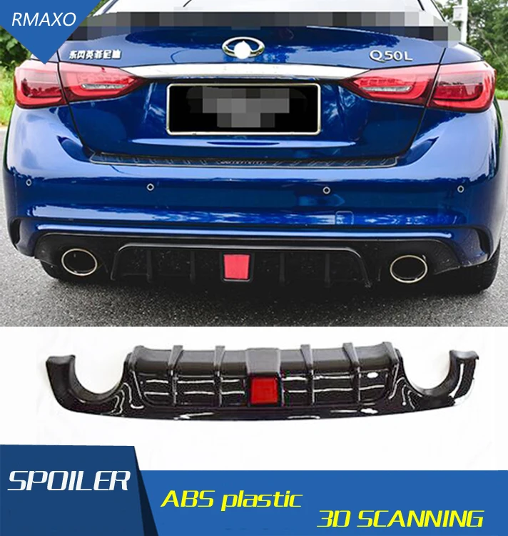 Задний спойлер для Q50 2018 2019 ABS задний бампер диффузор Infiniti Q50L|Спойлеры и крылья| |