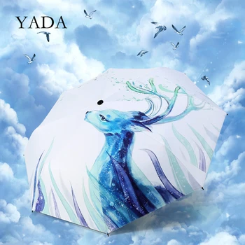 YADA INS 2020 New Luxury Hand-Painted Deer Elk Pattern Umbrella 3-Folding Umbrellas For Women Child UV Rain Umbrella YD200213
YADA INS 2020 New Luxury Hand-Painted Deer Elk Pattern Umbrella 3-Folding Umbrellas For Women Child UV Rain Umbrella YD200213