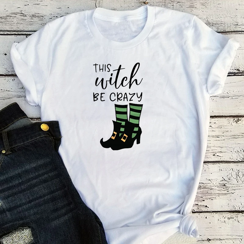 This Witch Boots Graphic T Shirts Plus Size Be Crazy Tshirt Women Halloween 2020 Tops Letter Woman Clothes New Vintage 
This Witch Boots Graphic T Shirts Plus Size Be Crazy Tshirt Women Halloween 2020 Tops Letter Woman Clothes New Vintage