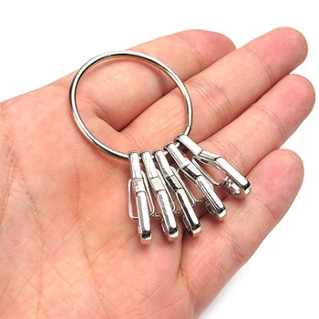 1PC Keyring with 5Pcs Spring Hook EDC Tool Keyring Set Quick Release Spring Hook Carabiner Key Clip Keychain Camping Accessories
1PC Keyring with 5Pcs Spring Hook EDC Tool Keyring Set Quick Release Spring Hook Carabiner Key Clip Keychain Camping Accessories