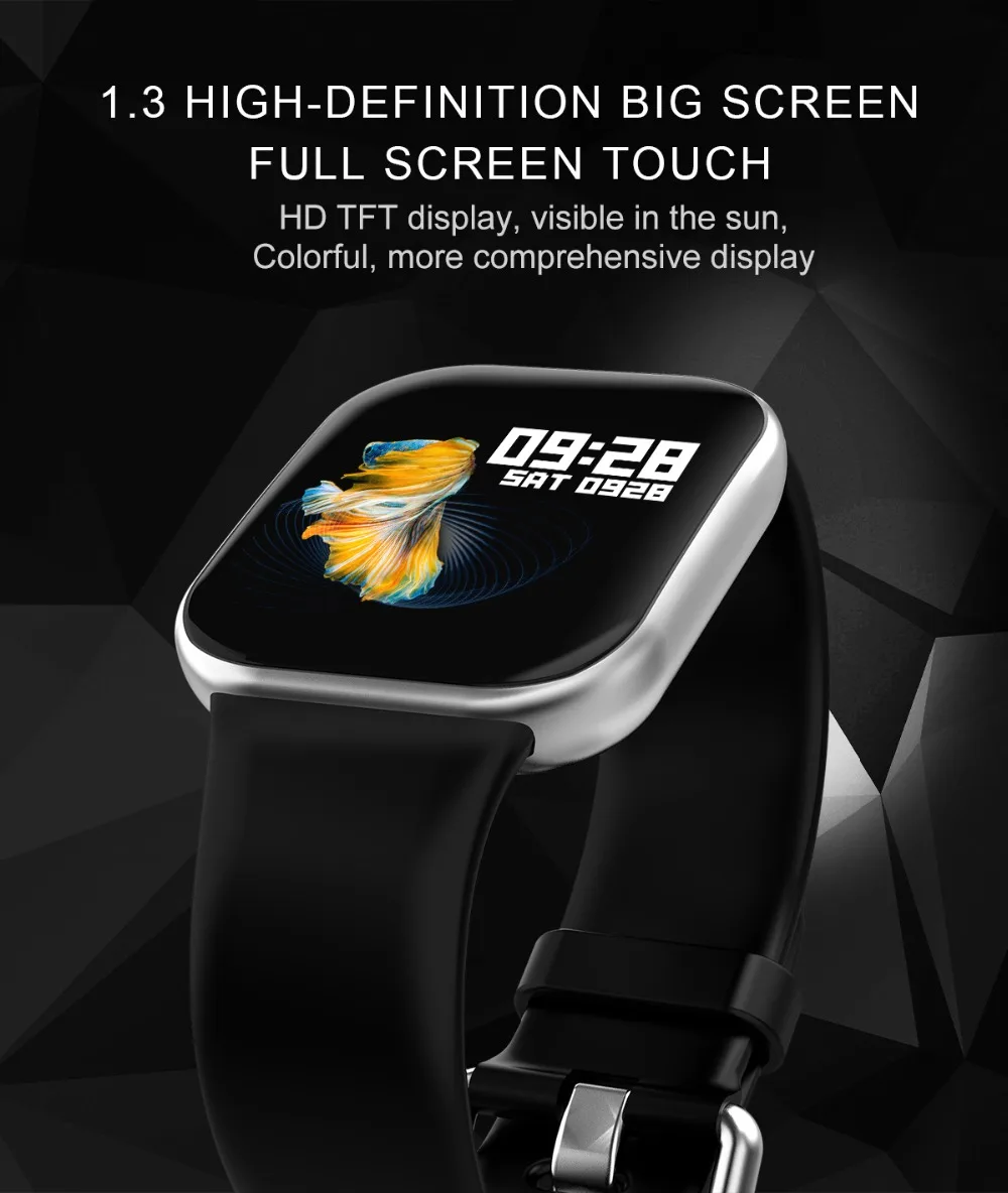 X16 Smart watch Full Screen Touch Waterproof Smartwatch Bluetooth sport Fitness Tracker Women Clock Men watch For IOS Android Phone (3)