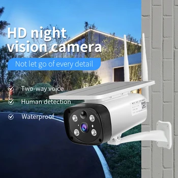 Wifi Camera Outdoor Solar Panel 1080p HD Ip Wireless Full-color Night-vision Waterproof PIR Human Detect Outdoor Indoor Security
Wifi Camera Outdoor Solar Panel 1080p HD Ip Wireless Full-color Night-vision Waterproof PIR Human Detect Outdoor Indoor Security