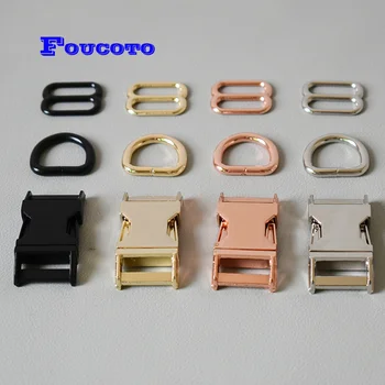 100 sets/lot metal buckle adjuster belt tri-glides 20mm D rings backpack bag pet dog collar chain sewing DIY sewing accessories
100 sets/lot metal buckle adjuster belt tri-glides 20mm D rings backpack bag pet dog collar chain sewing DIY sewing accessories