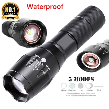 Tatical Military Linterna Led Flashlights 5 Modes XML T6 Flashlight Self Defense EDC Zoom X800 Torch for Camping by 18650 AAA XI
Tatical Military Linterna Led Flashlights 5 Modes XML T6 Flashlight Self Defense EDC Zoom X800 Torch for Camping by 18650 AAA XI