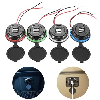 5V 3.1A Dual USB Ports LED Circle Car Mobile Phone Charger Outlet Adapter Outlets Automobile Electric Accessories Interior
5V 3.1A Dual USB Ports LED Circle Car Mobile Phone Charger Outlet Adapter Outlets Automobile Electric Accessories Interior