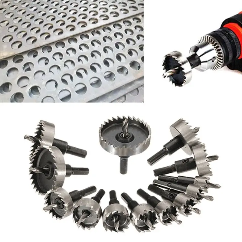 13 Pcs 16-53mm HSS Drill Bit Hole Saw Set for Steel Metal Alloy Hole Cutter Tool MOLC
13 Pcs 16-53mm HSS Drill Bit Hole Saw Set for Steel Metal Alloy Hole Cutter Tool MOLC