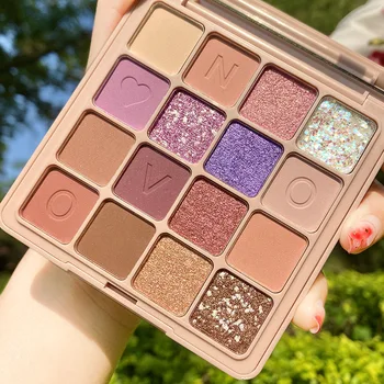 NOVO Eyeshadow Pallete 16 Color Pink Purple Blue Yellow Matte Shimmer Glitter Nude Eye Shadow Palette Pigment Makeup Cosmetics
NOVO Eyeshadow Pallete 16 Color Pink Purple Blue Yellow Matte Shimmer Glitter Nude Eye Shadow Palette Pigment Makeup Cosmetics