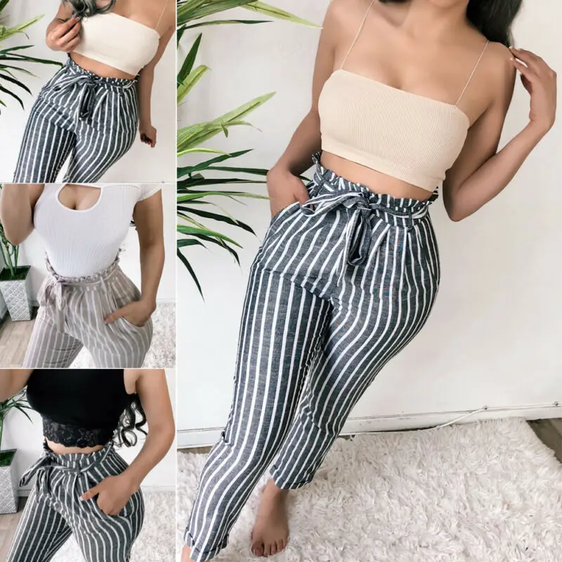 Goocheer New Fashion Women's High Waist Casual Drawstring Elastic Long Pants Ladies Pencil Trousers
Goocheer New Fashion Women's High Waist Casual Drawstring Elastic Long Pants Ladies Pencil Trousers