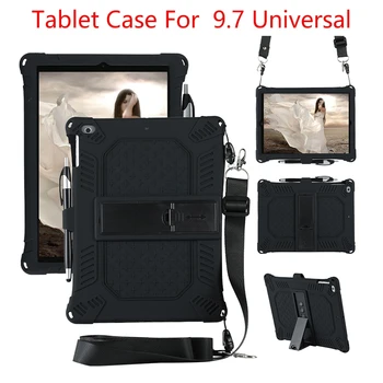 for iPad 9.7 Tablet Case Universal Protective Case Tablet Stand with Strap and Capacitor Pen for Office Home(Black)
for iPad 9.7 Tablet Case Universal Protective Case Tablet Stand with Strap and Capacitor Pen for Office Home(Black)