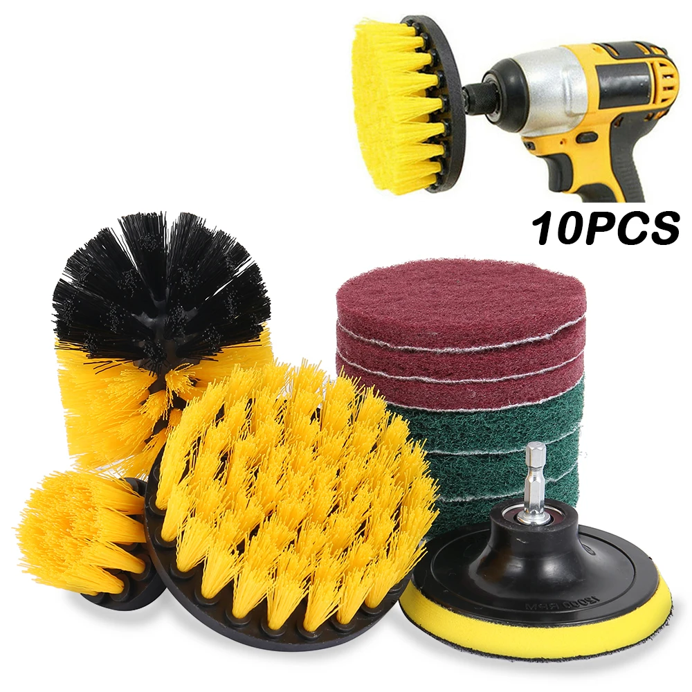 10/13pcs Electric Drill Brush Scrub Pads Kit Power Scrubber Cleaning Kit Cleaning Brush Scouring Pad for Carpet Glass Car Clean 
10/13pcs Electric Drill Brush Scrub Pads Kit Power Scrubber Cleaning Kit Cleaning Brush Scouring Pad for Carpet Glass Car Clean