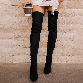 Dihope New Winter Women Over The Knee Boots Thigh High Sexy Warm Sexy Long Sock Boots Tight Women Shoes Zapatos De Mujer 
Dihope New Winter Women Over The Knee Boots Thigh High Sexy Warm Sexy Long Sock Boots Tight Women Shoes Zapatos De Mujer