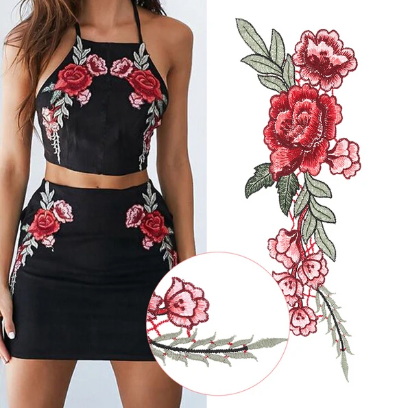 New 2pcs Rose Flower Applique Floral Sew Iron on Patches Badge Cool Embroidered Clothing Patches
New 2pcs Rose Flower Applique Floral Sew Iron on Patches Badge Cool Embroidered Clothing Patches