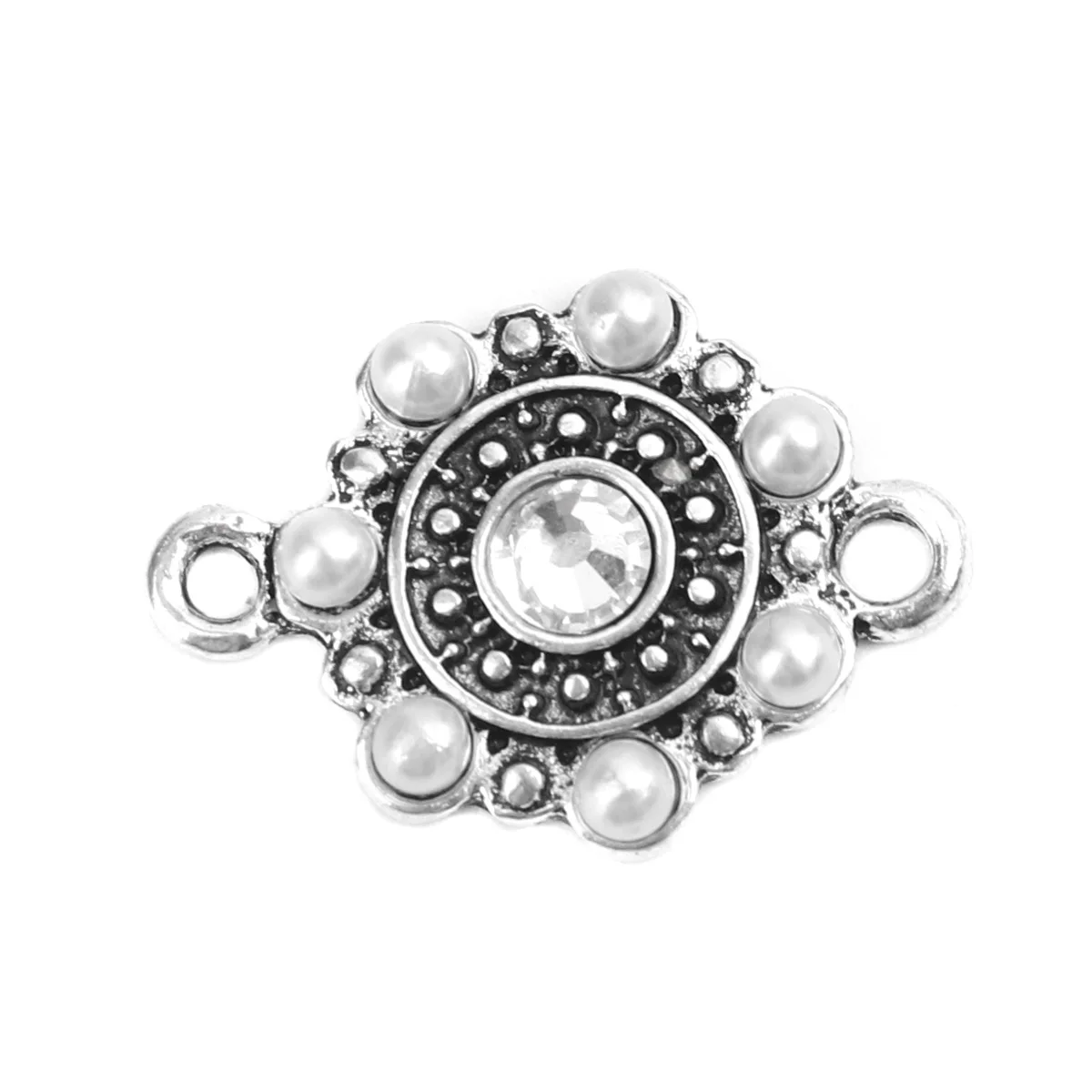 Zinc Based Alloy Round Connectors Antique Silver Color With Clear Rhinestone 25*18mm For DIY Earring Jewelry Handmade, 4 PCs
Zinc Based Alloy Round Connectors Antique Silver Color With Clear Rhinestone 25*18mm For DIY Earring Jewelry Handmade, 4 PCs