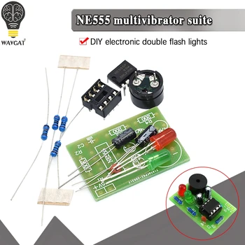 NE555 multivibrator kit NE555P steady-state circuit dual flash LAMP DIY training Maker student Lab
NE555 multivibrator kit NE555P steady-state circuit dual flash LAMP DIY training Maker student Lab
