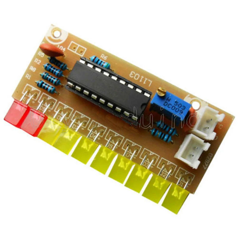 LM3915 10 LED Sound Audio Spectrum Analyzer Level Indicator Kit DIY Electoronics Soldering Practice Set
LM3915 10 LED Sound Audio Spectrum Analyzer Level Indicator Kit DIY Electoronics Soldering Practice Set