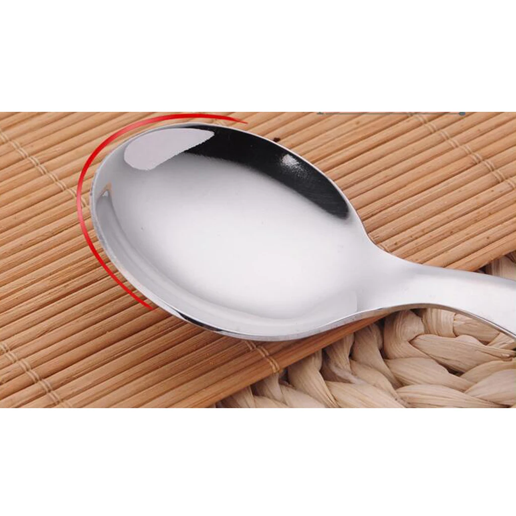 2x Mini Small Stainless Steel Cute Spoons Tea Spoon Spicy Dessert Spoon 9cm 2x Mini Small Stainless Steel Cute Spoons Tea Spoon Spicy Dessert Spoon 9cm